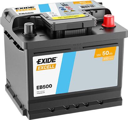 Акумулятор EXIDE EXCELL 50Ah Ев (-/+) (450EN) (д207*ш175*в190) EB500